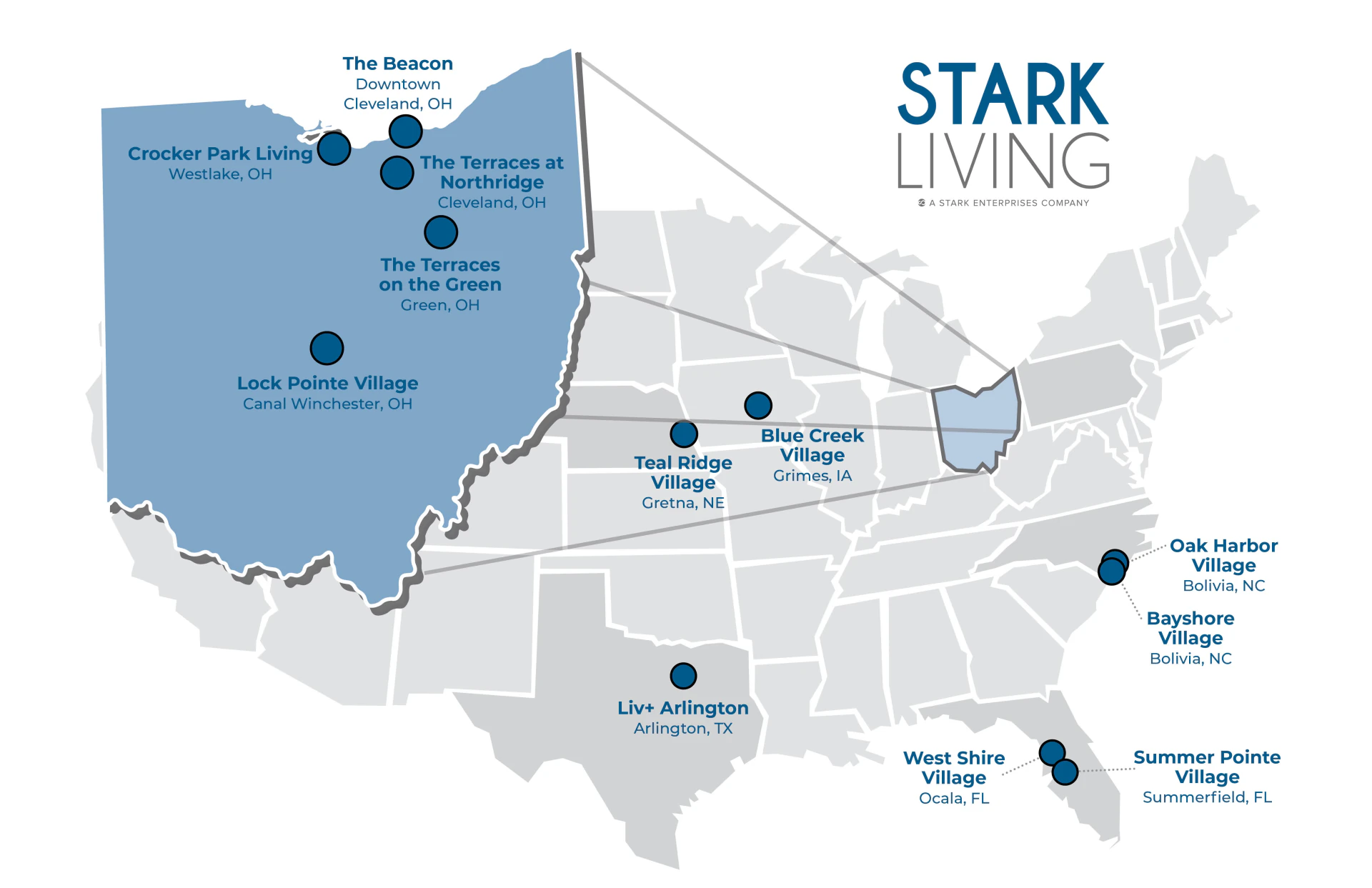 Stark Living map